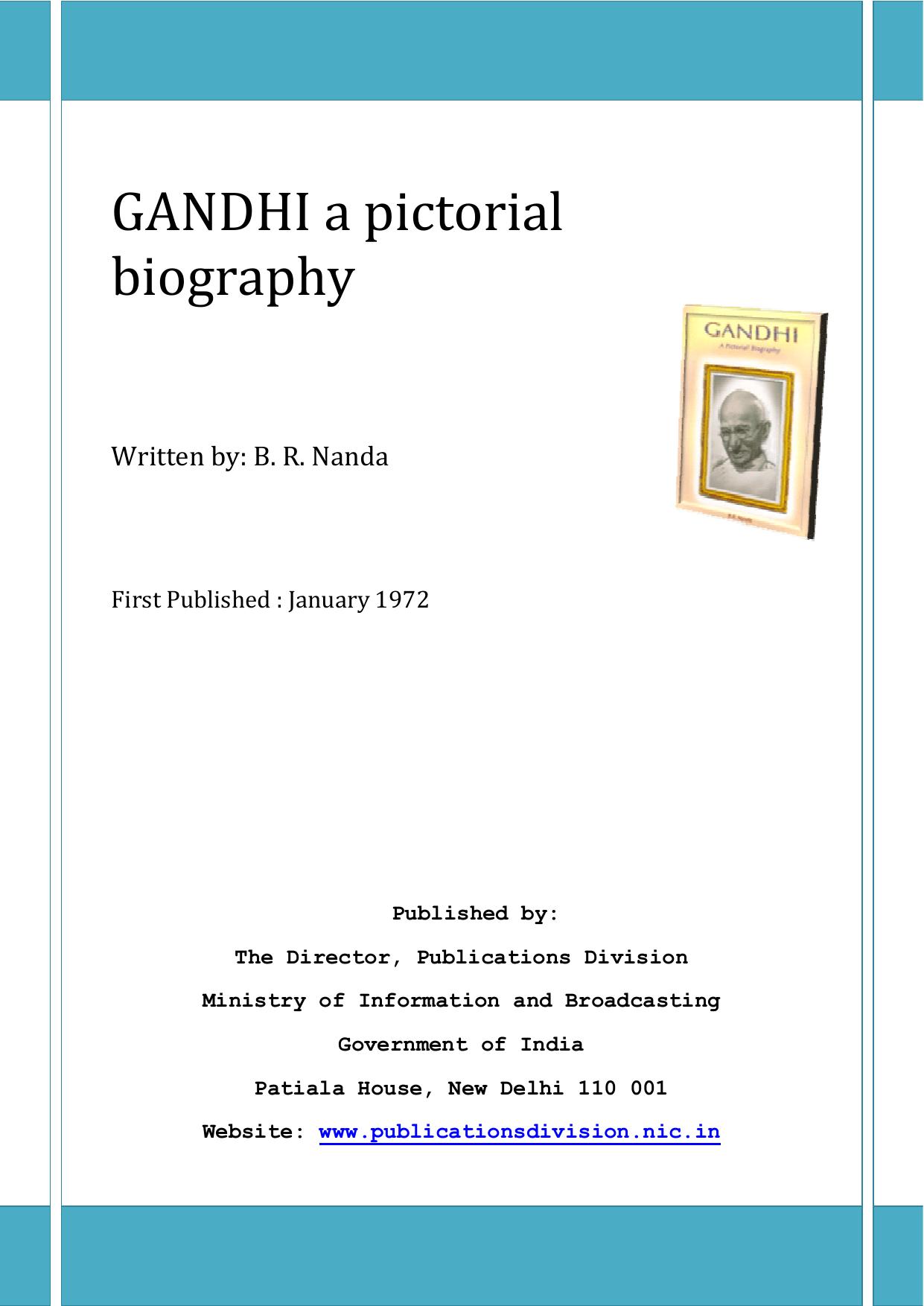Gandhi Pictorial biography